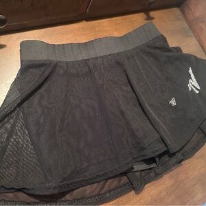 Black Mesh Skirt with Rhinestone Detail